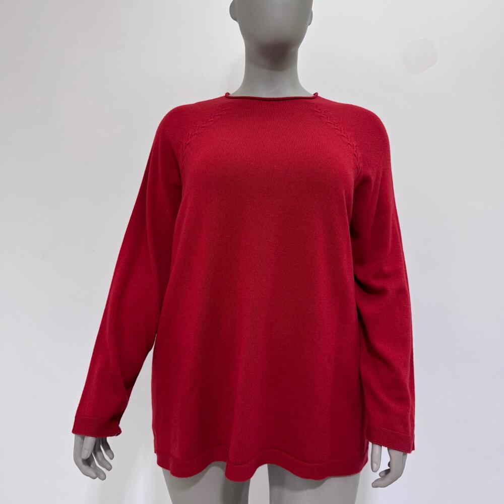 NWT Marina Rinaldi Wool Blend Pullover Sweater US 20-22 Luxury Old Money Holiday